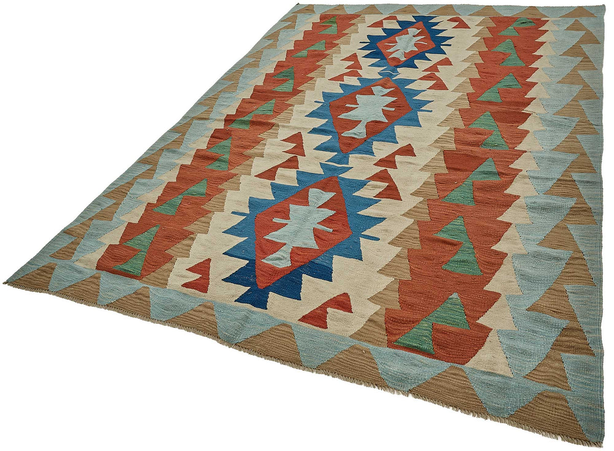 6x9 Handwoven Turkish Kilim Rug - 50597