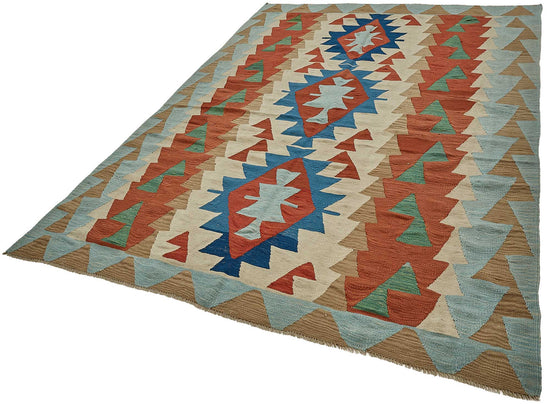 6x9 Handwoven Turkish Kilim Rug - 50597