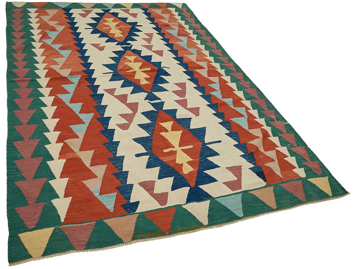 6x9 Handwoven Turkish Kilim Rug - 50598