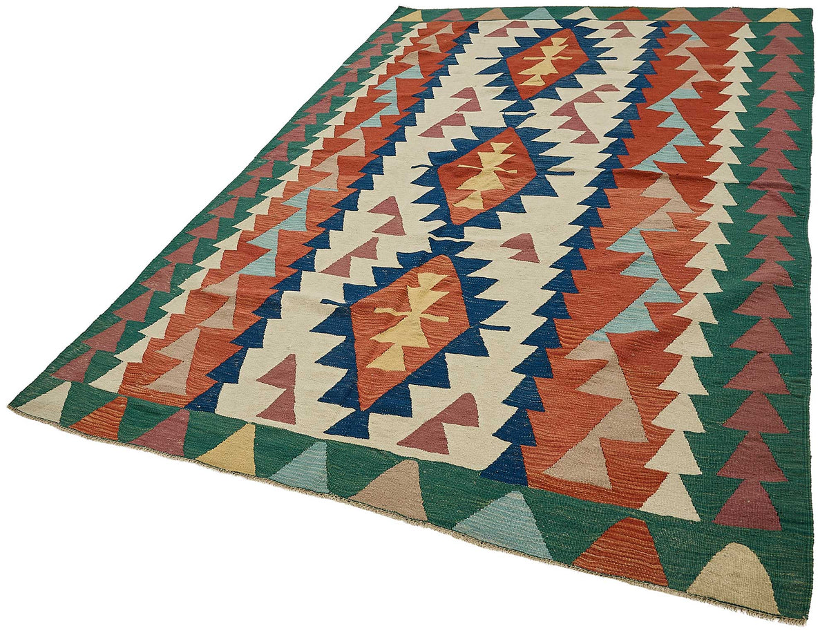 6x9 Handwoven Turkish Kilim Rug - 50598