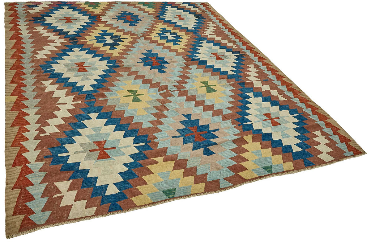 7x9 Handwoven Turkish Kilim Rug - 50600