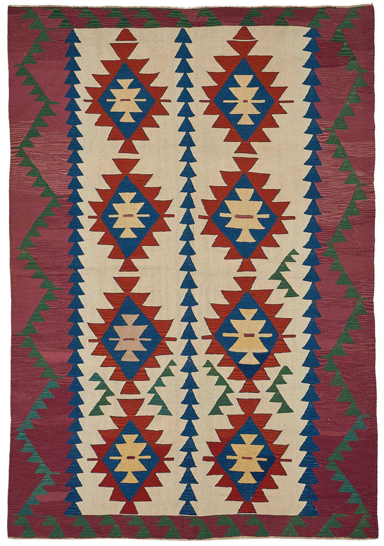 6x9 Handwoven Turkish Kilim Rug - 50602