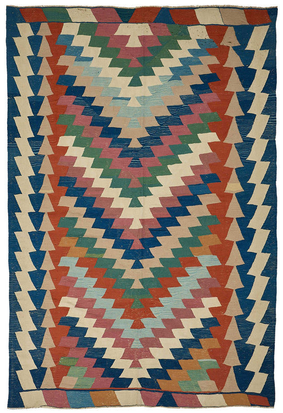 7x10 Handwoven Turkish Kilim Rug - 50603