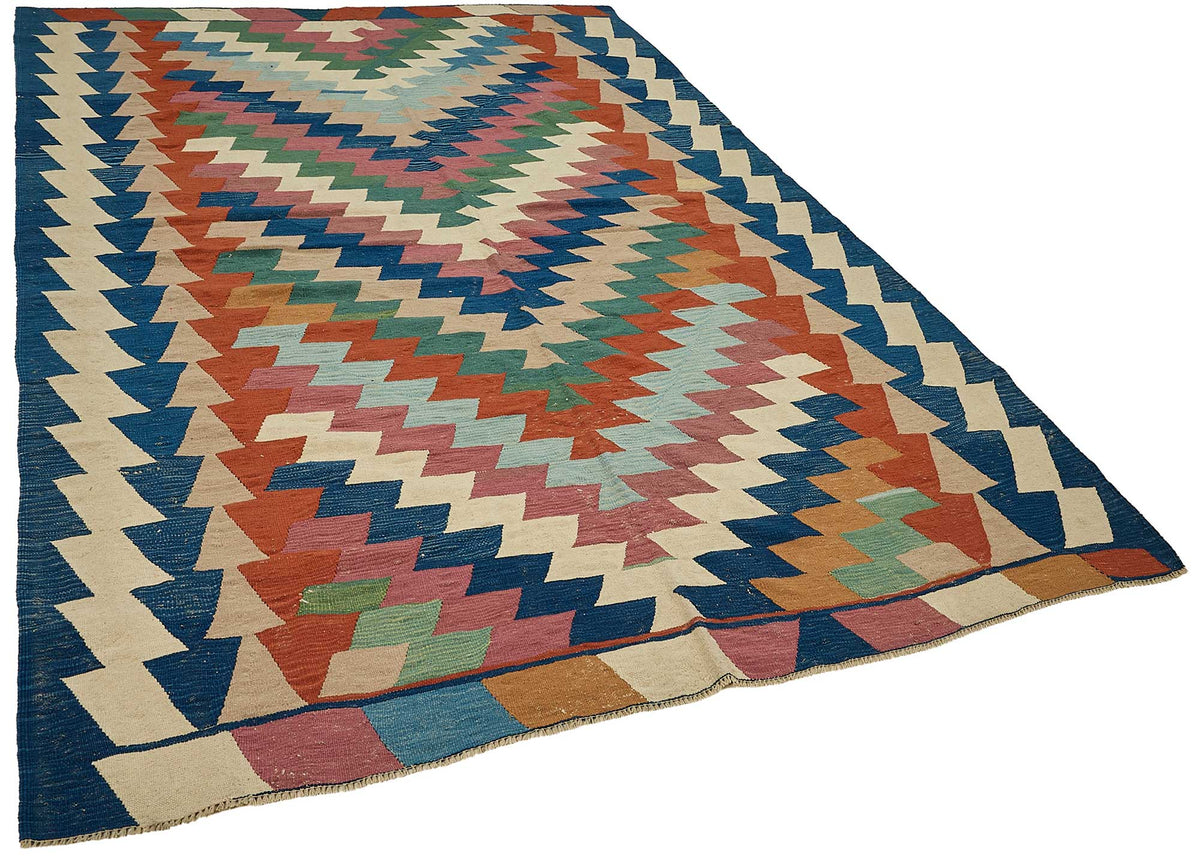 7x10 Handwoven Turkish Kilim Rug - 50603