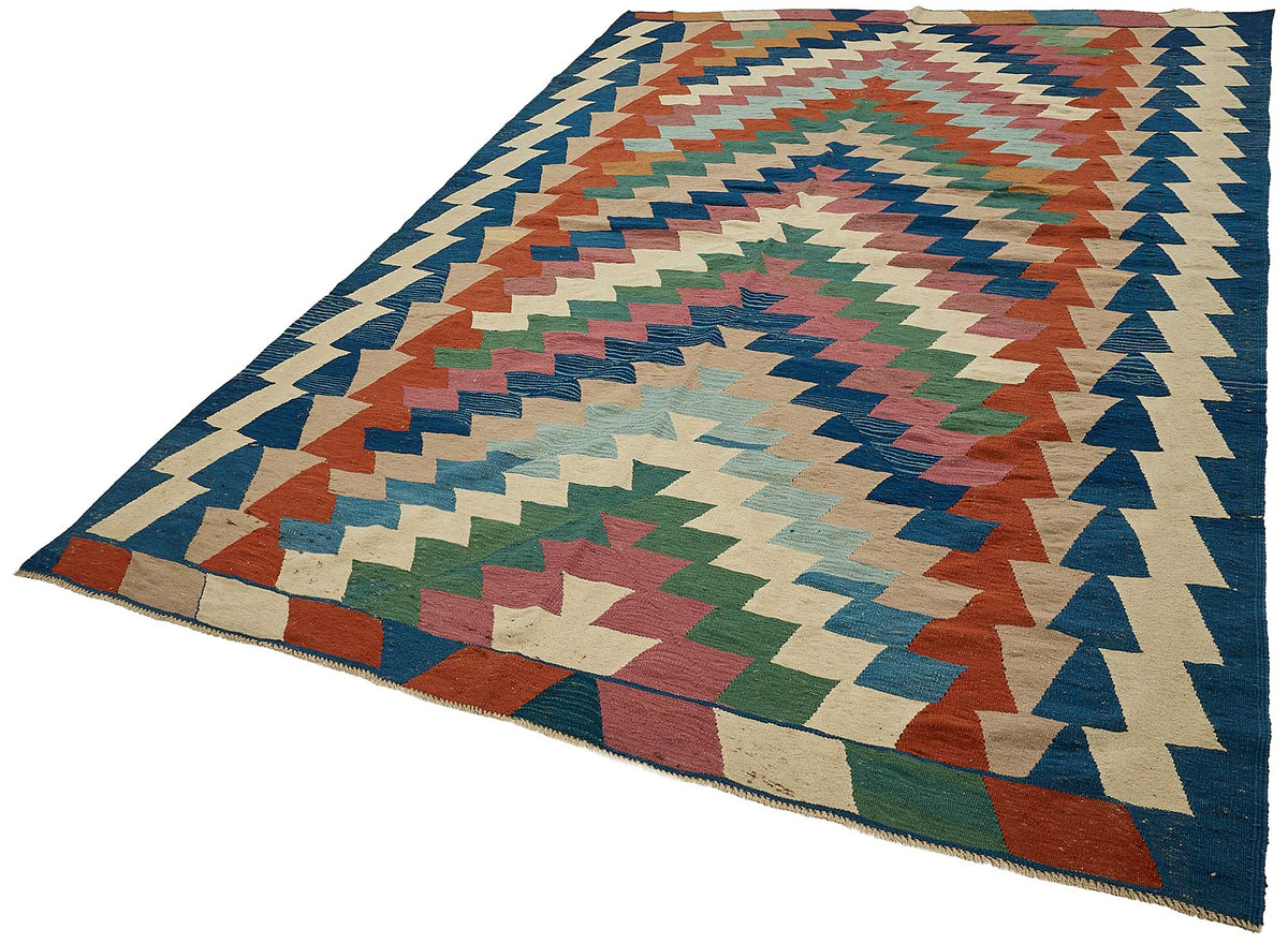 7x10 Handwoven Turkish Kilim Rug - 50603
