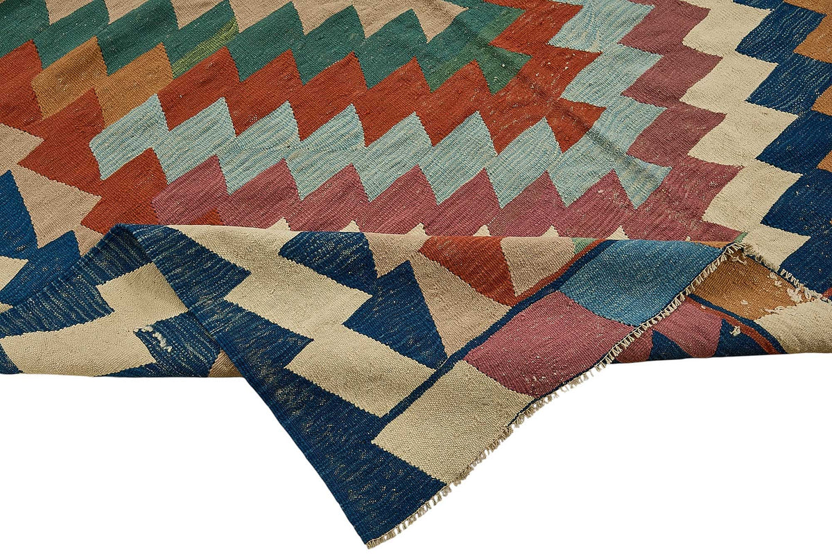 7x10 Handwoven Turkish Kilim Rug - 50603