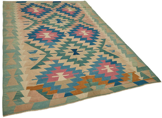 6x9 Handwoven Turkish Kilim Rug - 50604