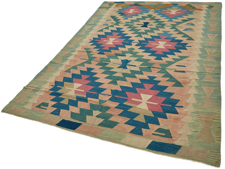 6x9 Handwoven Turkish Kilim Rug - 50604