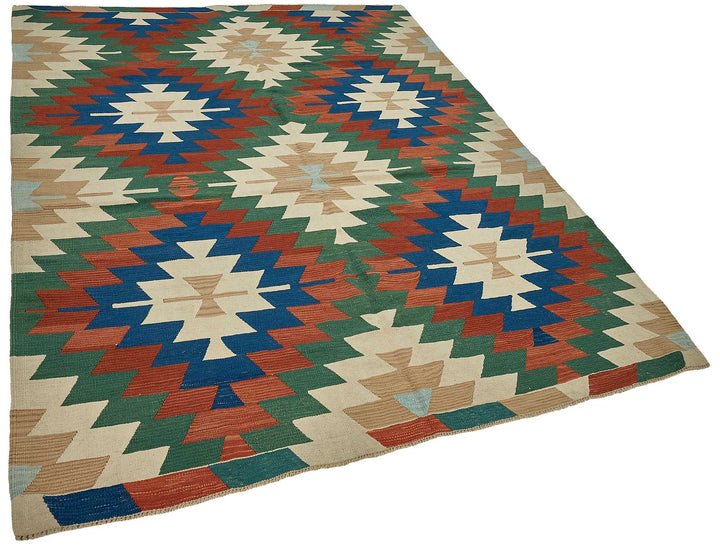 6x8 Handwoven Turkish Kilim Rug - 50605