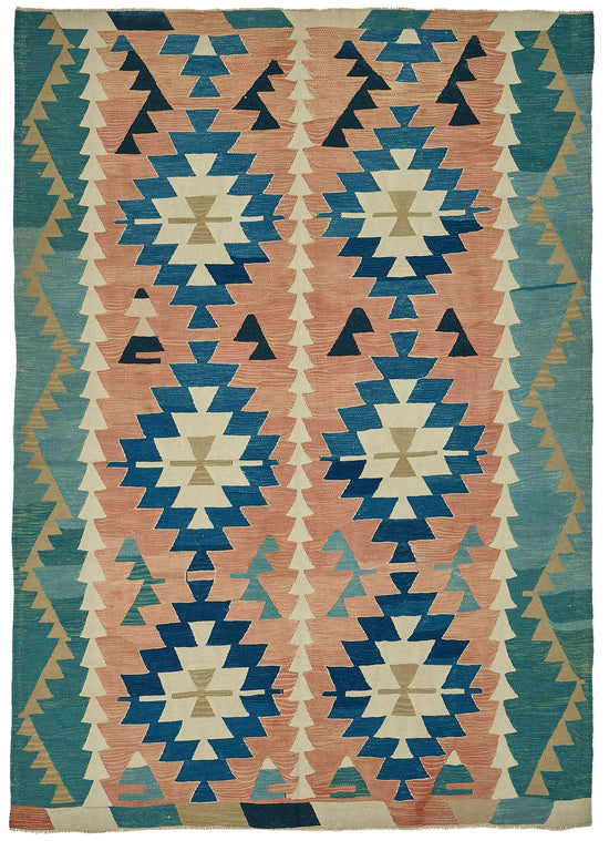 6x9 Handwoven Turkish Kilim Rug - 50606