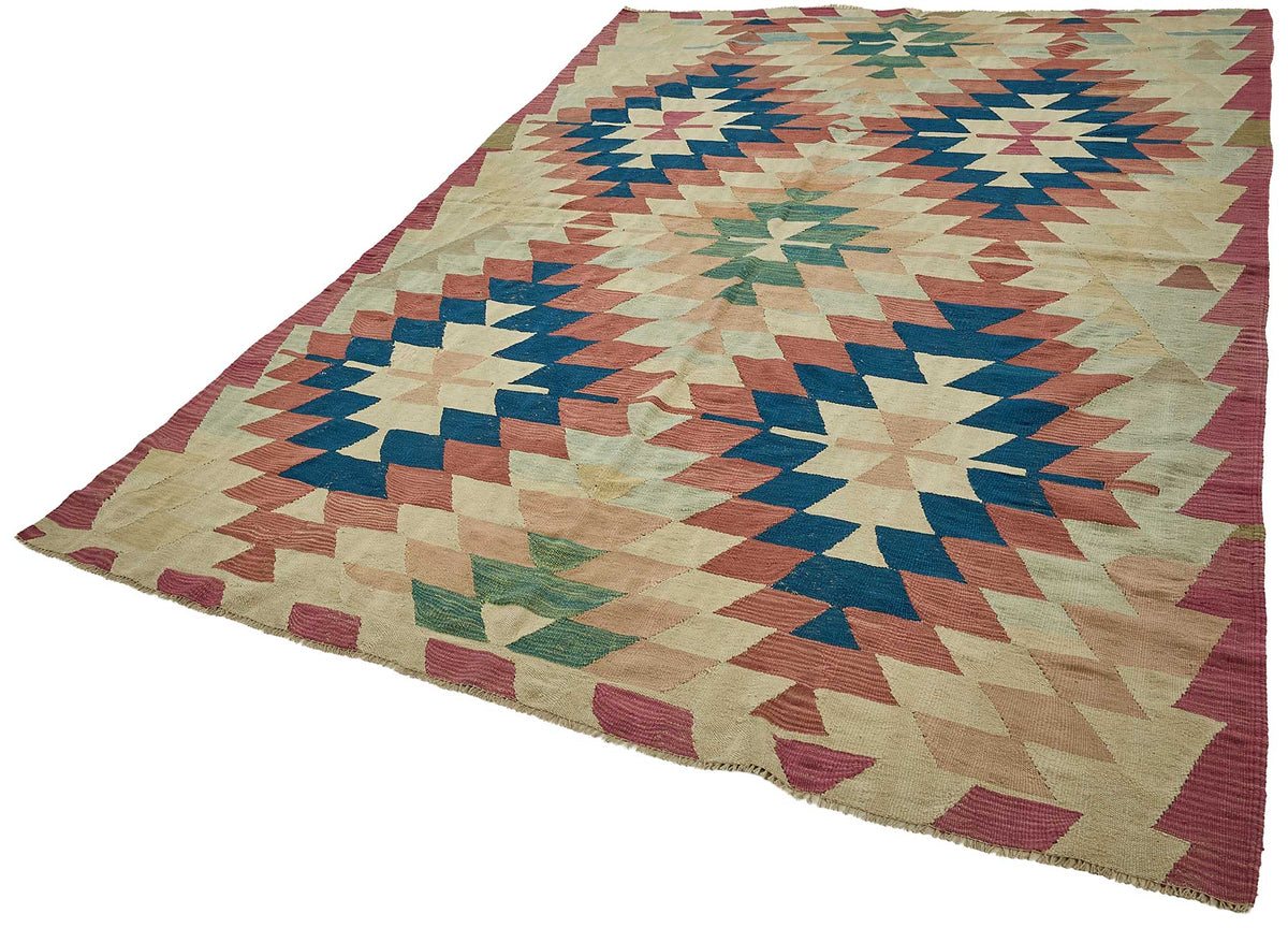 7x9 Handwoven Turkish Kilim Rug - 50607