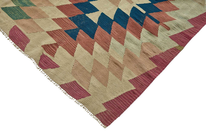 7x9 Handwoven Turkish Kilim Rug - 50607