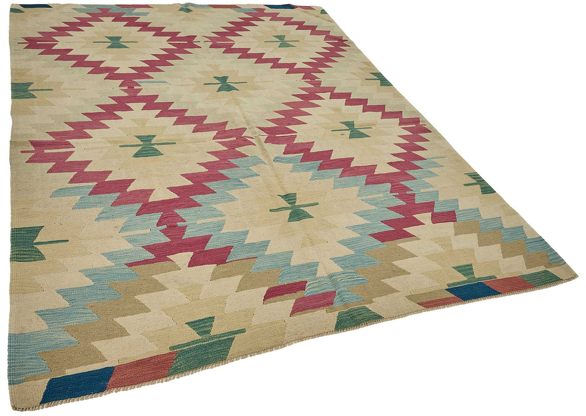 6x9 Handwoven Turkish Kilim Rug - 50608