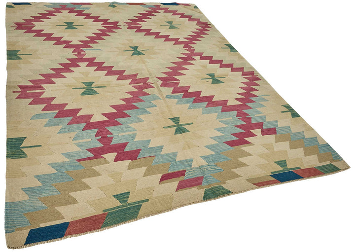 6x9 Handwoven Turkish Kilim Rug - 50608