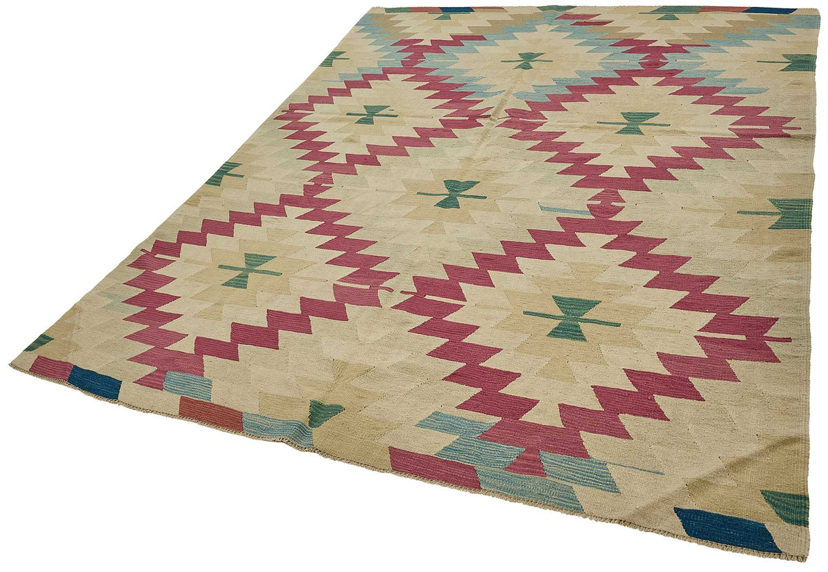 6x9 Handwoven Turkish Kilim Rug - 50608