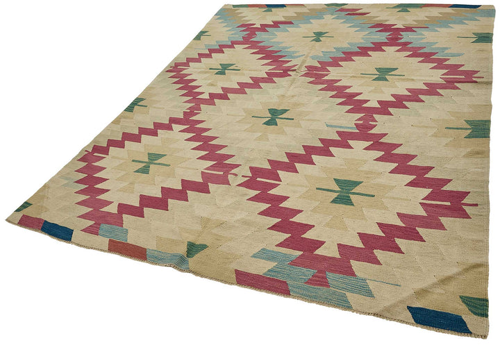 6x9 Handwoven Turkish Kilim Rug - 50608