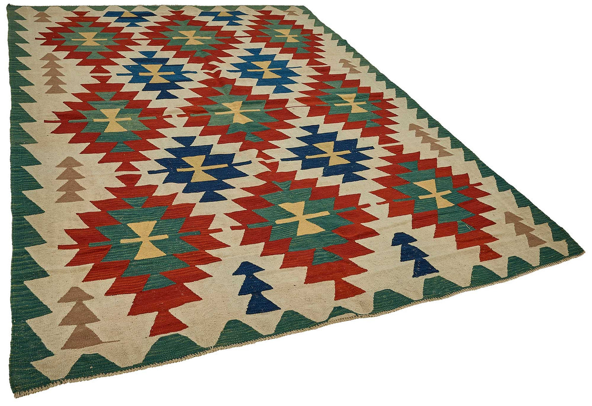 6x9 Handwoven Turkish Kilim Rug - 50609