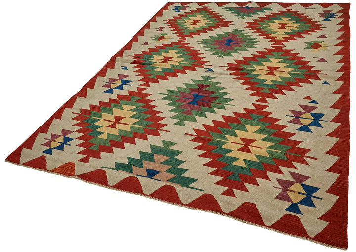 6x8 Handwoven Turkish Kilim Rug - 50612