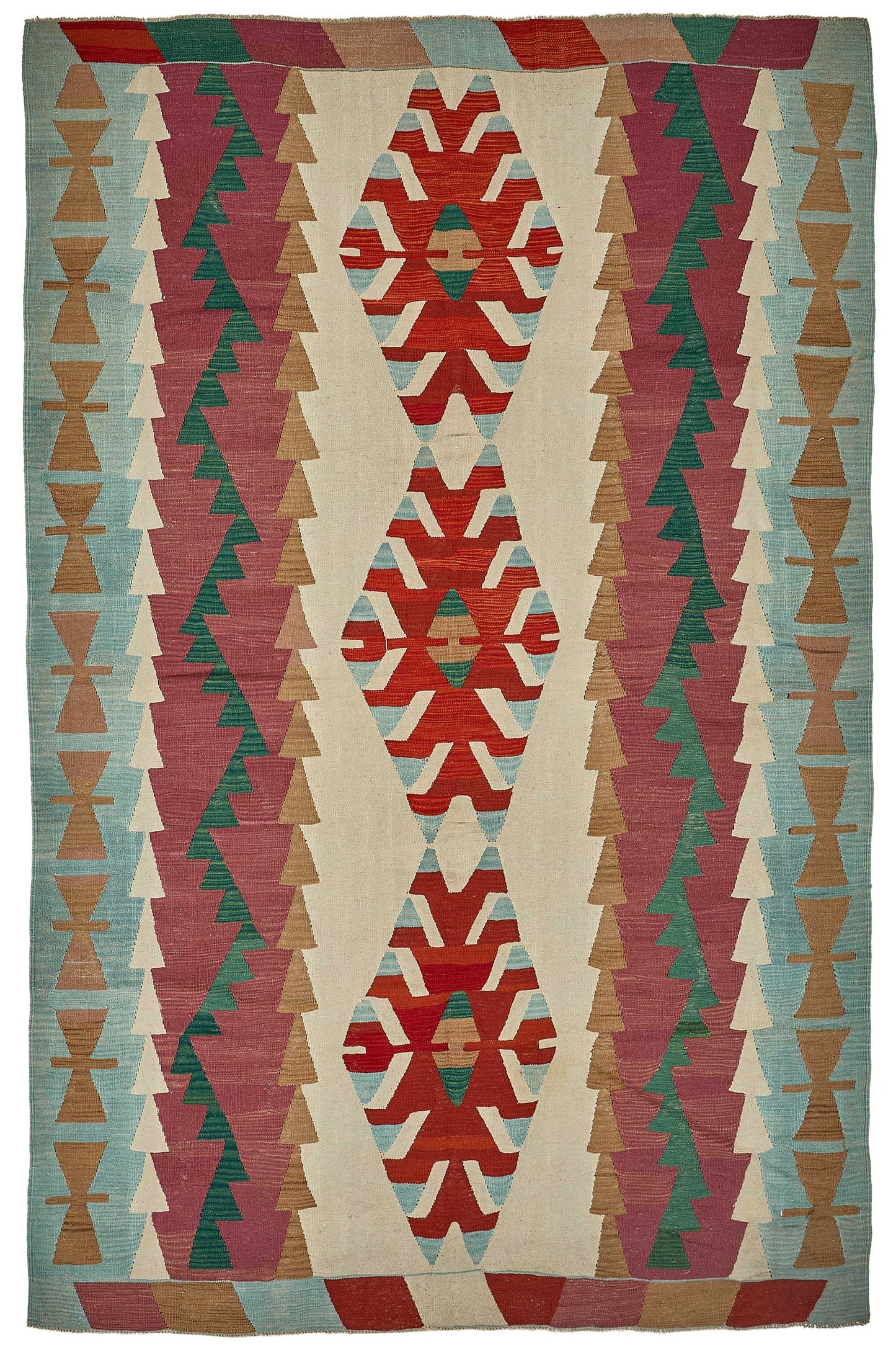 7x11 Handwoven Turkish Kilim Rug - 50614