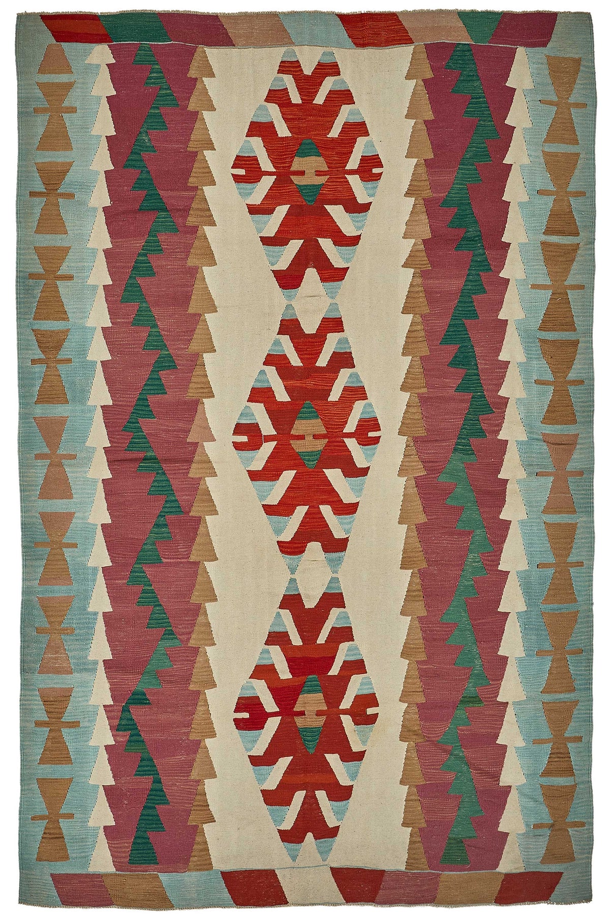 7x11 Handwoven Turkish Kilim Rug - 50614