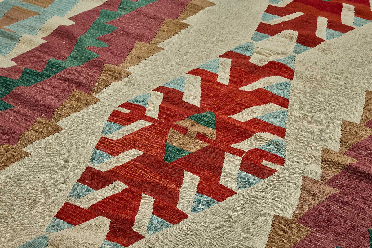 7x11 Handwoven Turkish Kilim Rug - 50614