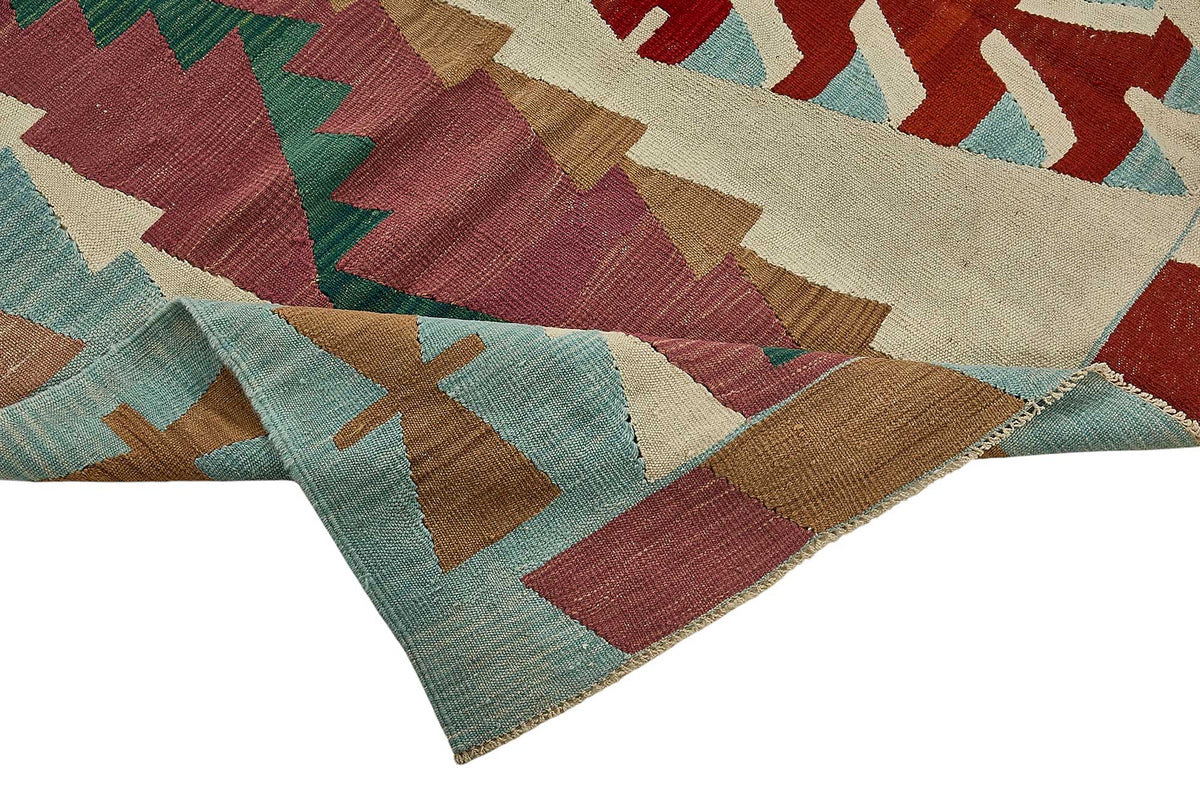 7x11 Handwoven Turkish Kilim Rug - 50614
