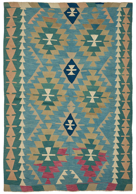 6x9 Handwoven Turkish Kilim Rug - 50615
