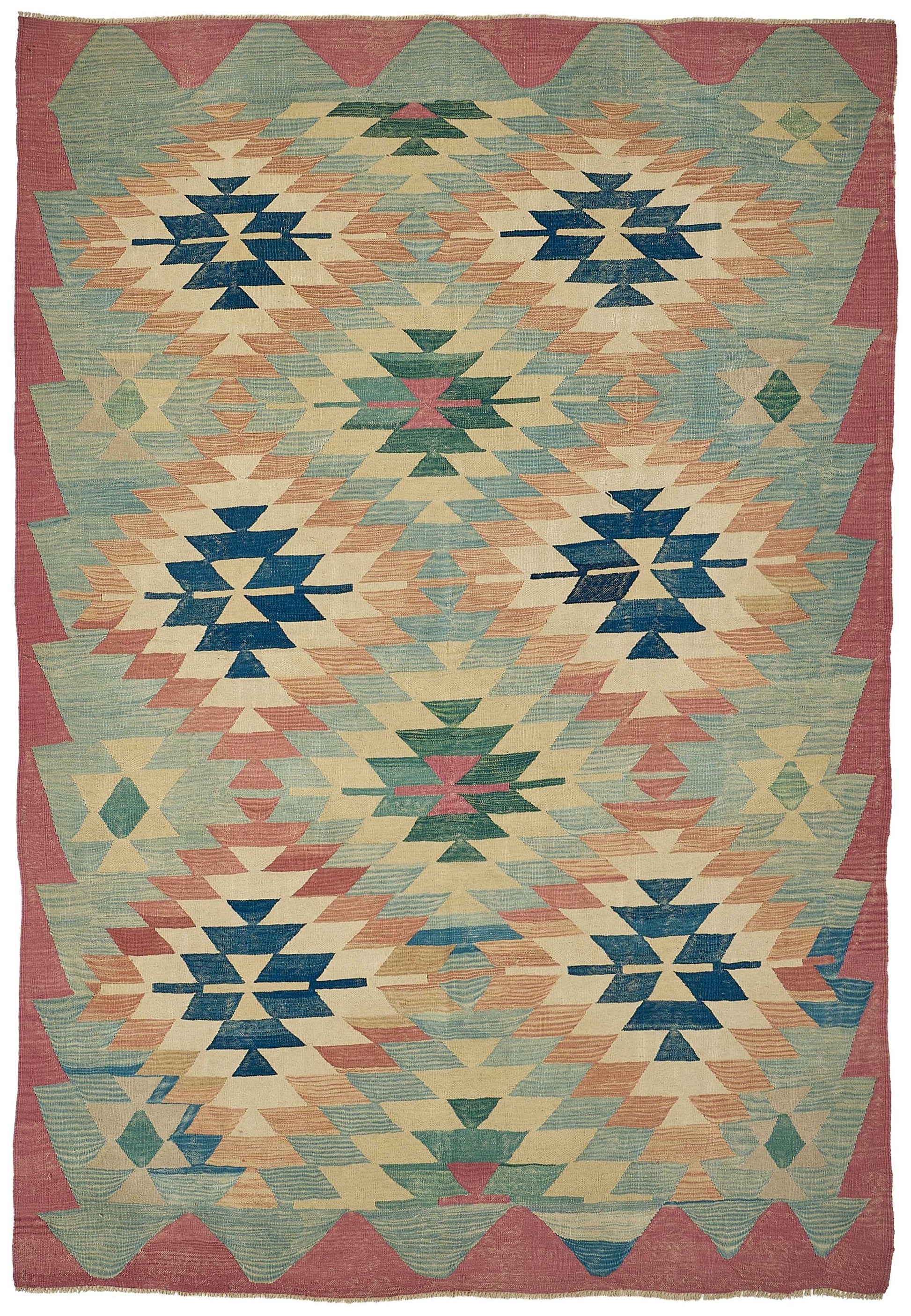 7x10 Handwoven Turkish Kilim Rug - 50616