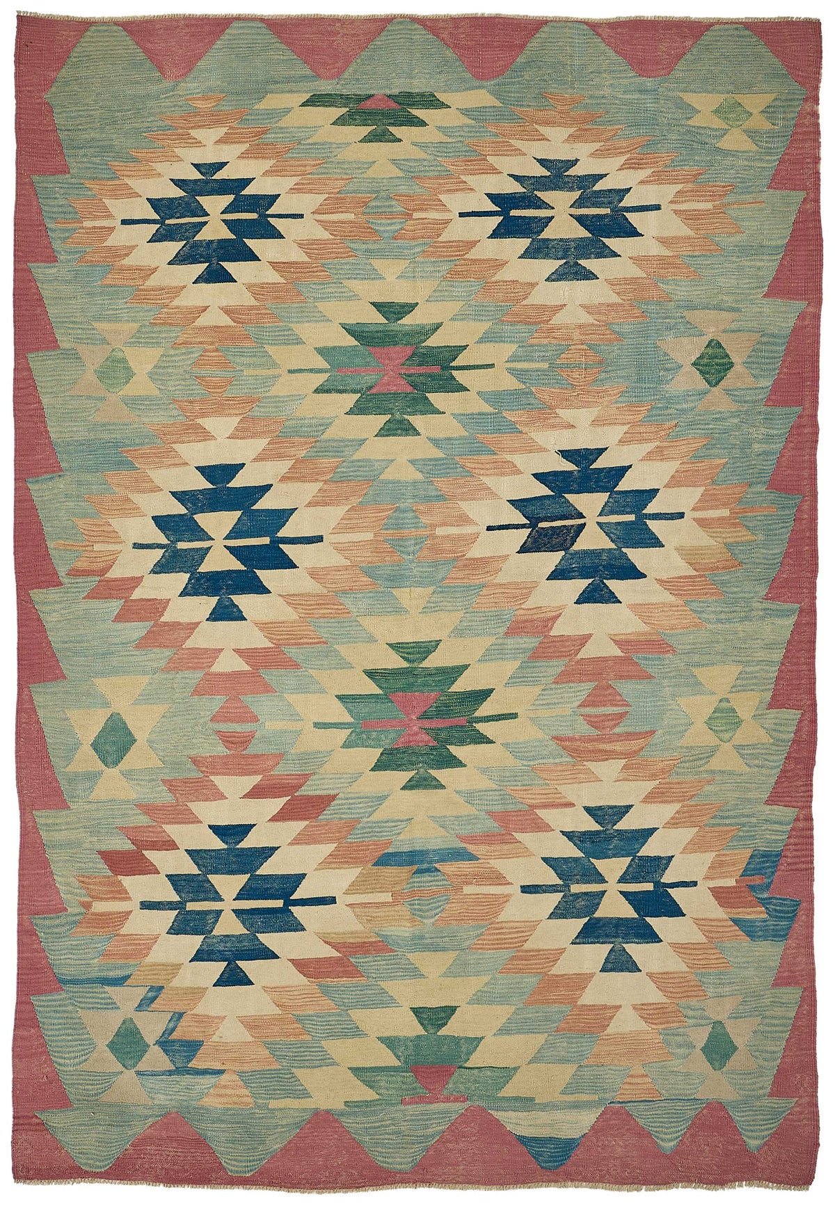 7x10 Handwoven Turkish Kilim Rug - 50616