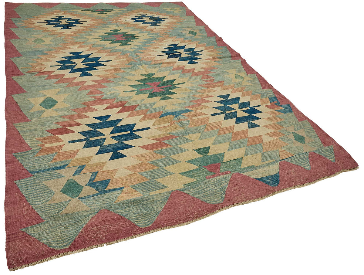 7x10 Handwoven Turkish Kilim Rug - 50616