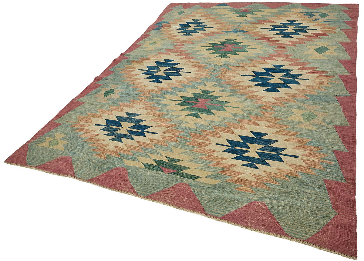 7x10 Handwoven Turkish Kilim Rug - 50616