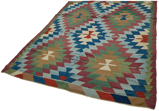 6x8 Handwoven Turkish Kilim Rug - 50617