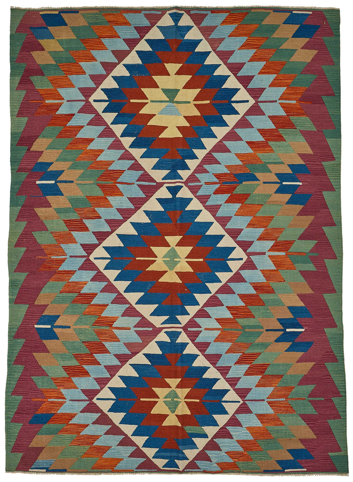 6x9 Handwoven Turkish Kilim Rug - 50620