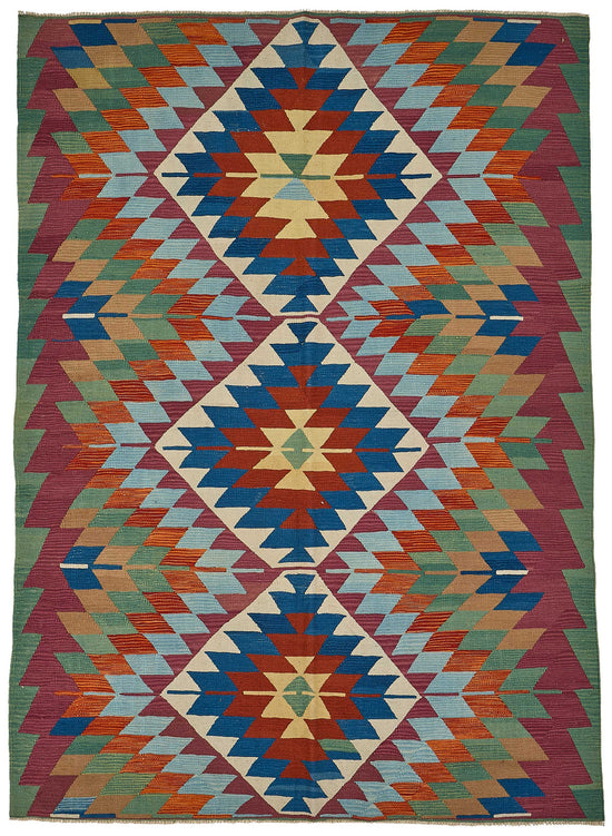 6x9 Handwoven Turkish Kilim Rug - 50620