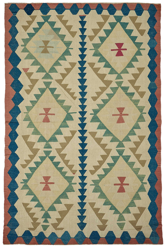 7x11 Handwoven Turkish Kilim Rug - 50621