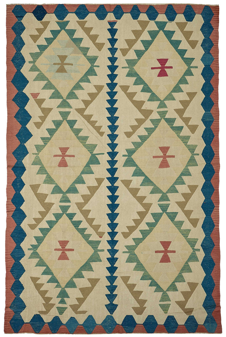 7x11 Handwoven Turkish Kilim Rug - 50621