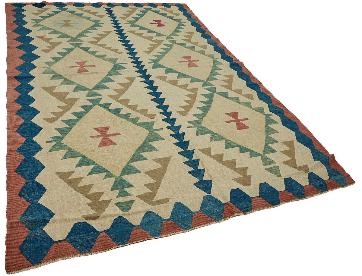 7x11 Handwoven Turkish Kilim Rug - 50621