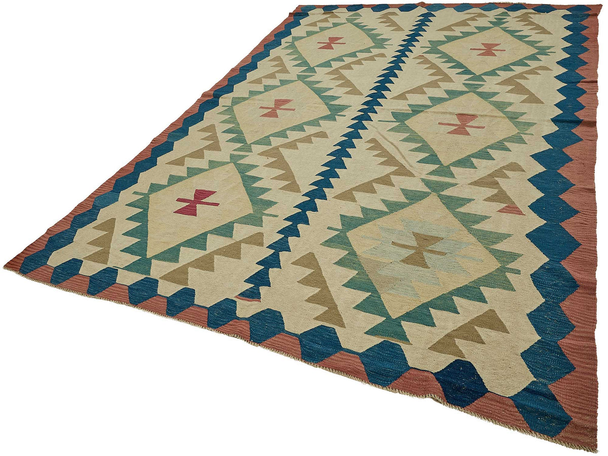 7x11 Handwoven Turkish Kilim Rug - 50621