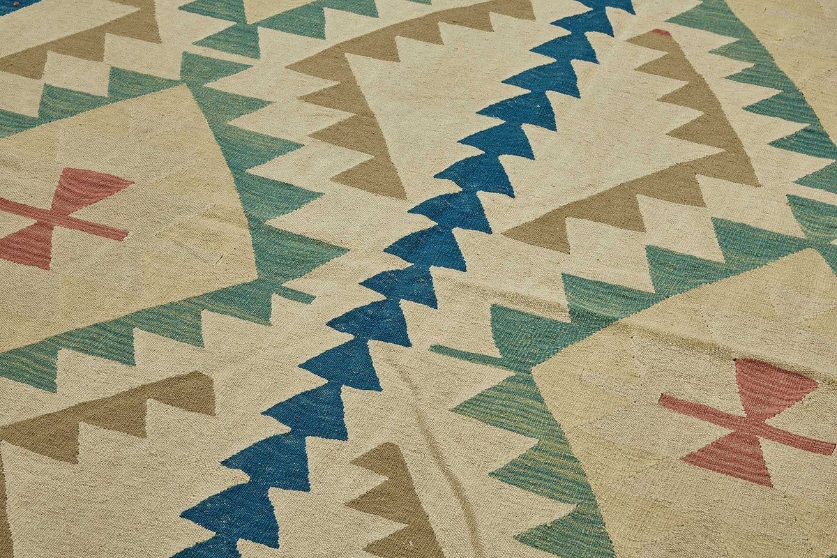 7x11 Handwoven Turkish Kilim Rug - 50621