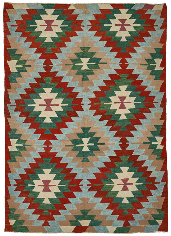 6x9 Handwoven Turkish Kilim Rug - 50623