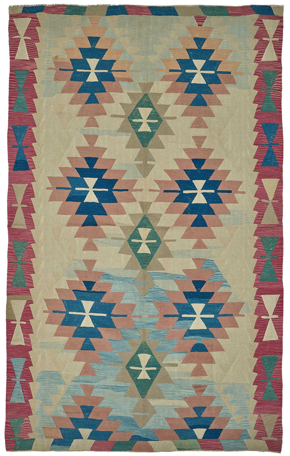 6x11 Handwoven Turkish Kilim Rug - 50624
