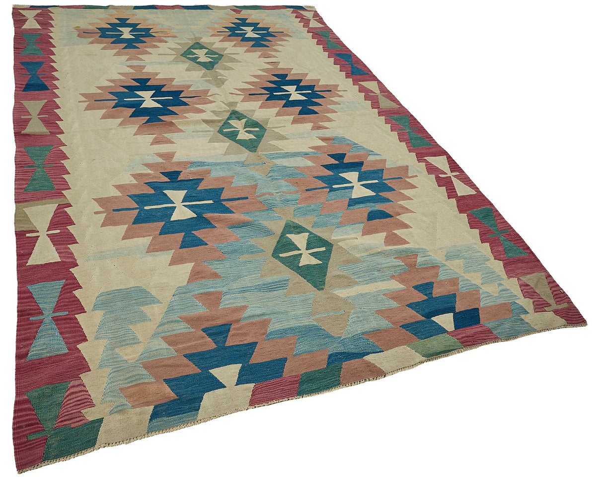 6x11 Handwoven Turkish Kilim Rug - 50624