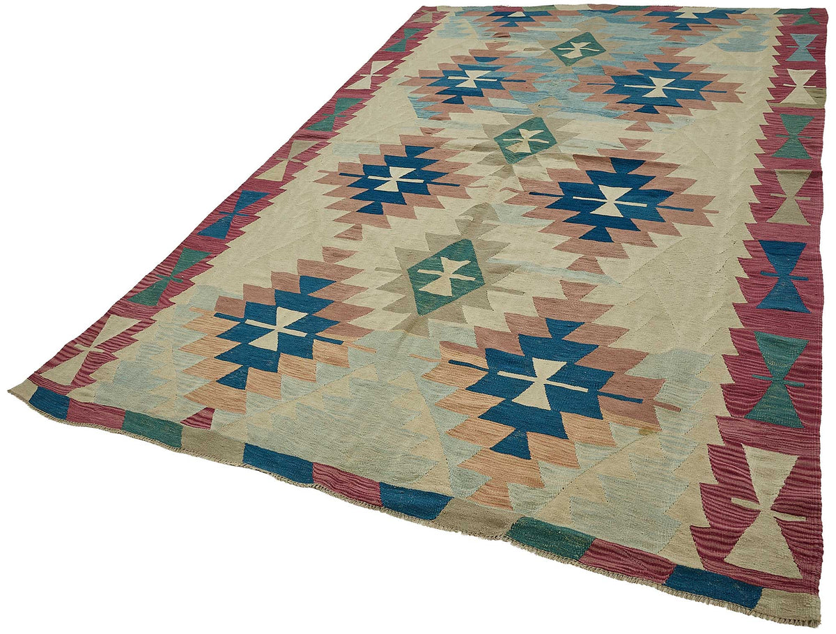 6x11 Handwoven Turkish Kilim Rug - 50624