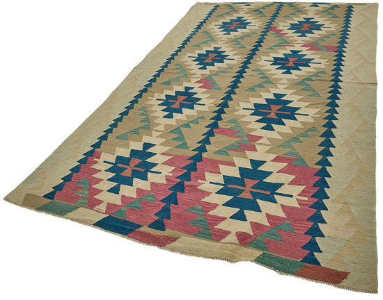 6x10 Handwoven Turkish Kilim Rug - 50625