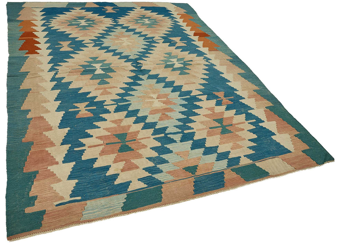 6x9 Handwoven Turkish Kilim Rug - 50628