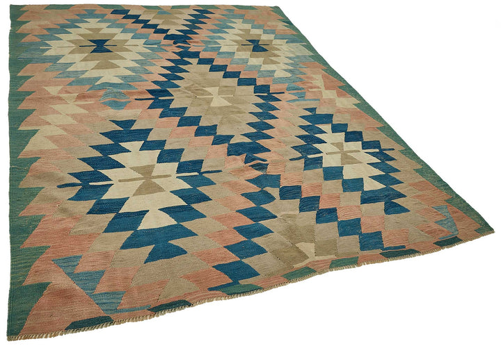 7x9 Handwoven Turkish Kilim Rug - 50630