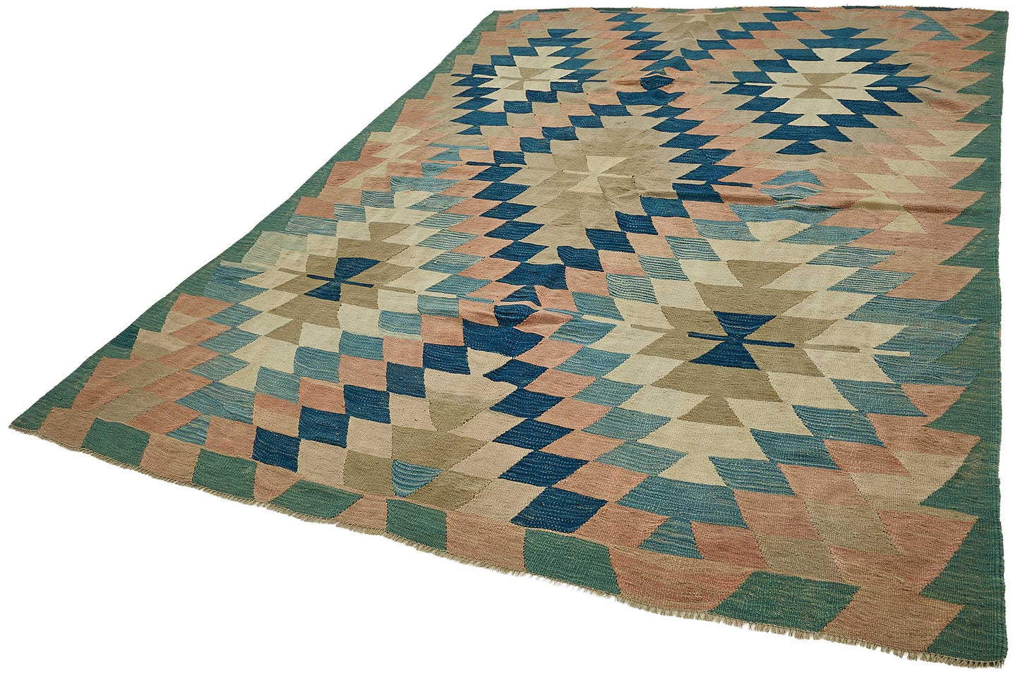 7x9 Handwoven Turkish Kilim Rug - 50630