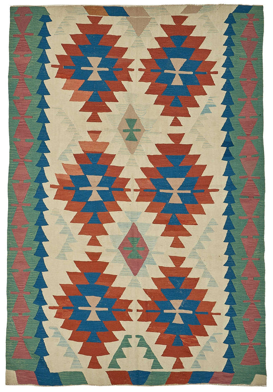 6x9 Handwoven Turkish Kilim Rug - 50631