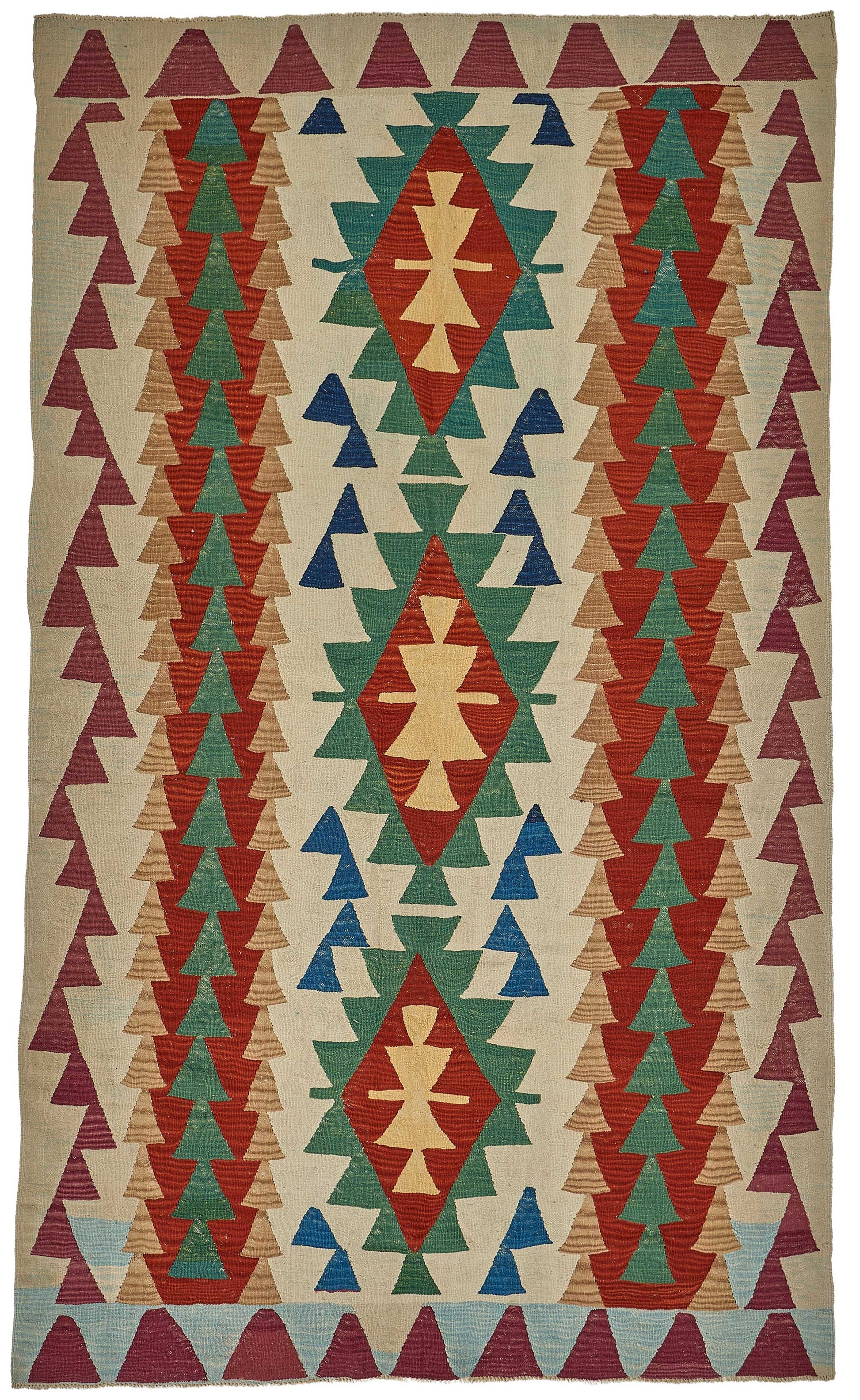 6x10 Handwoven Turkish Kilim Rug - 50632