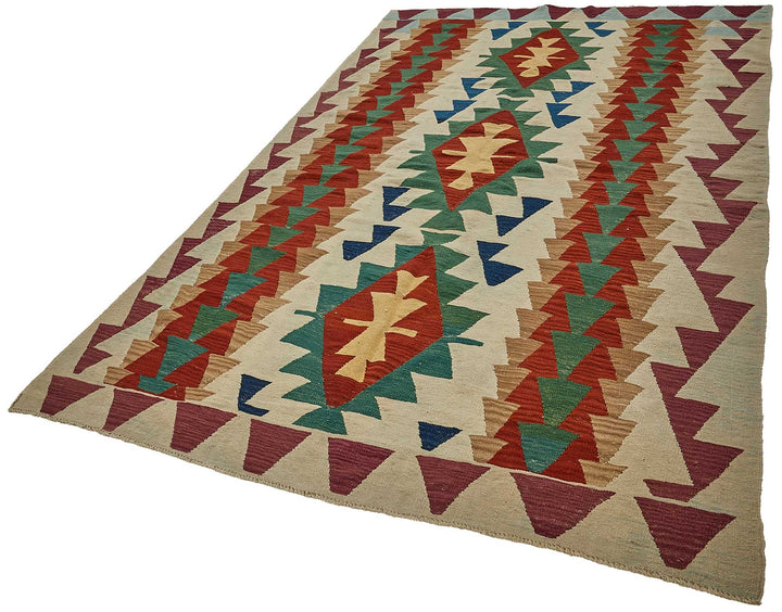 6x10 Handwoven Turkish Kilim Rug - 50632